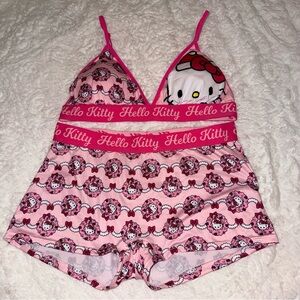 Hello Kitty Pink and White Strappy Top